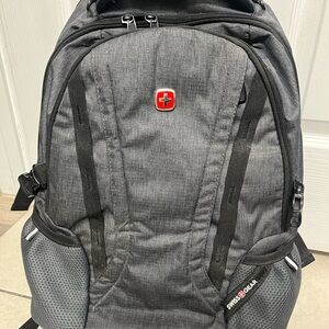 SwissGear Charcoal Backpack with Red Logo
